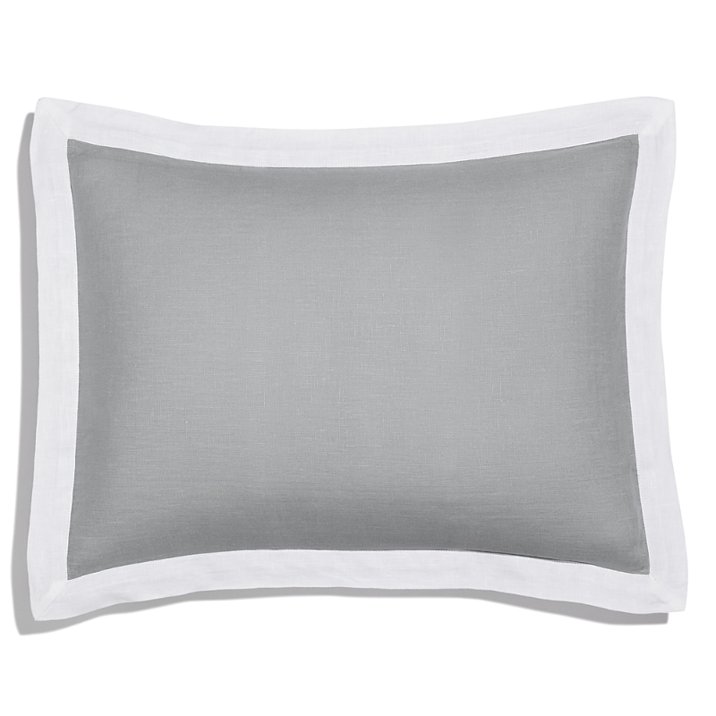 Amalia Home Collection Stonewashed Linen Boudoir Sham - Exclusive In Dusty Blue