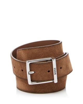 hugo boss brown suede belt