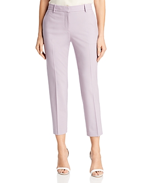 Theory Treeca Wool-blend Cropped Pants In Wisteria