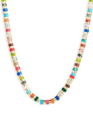 Rainbow Stone Strand Necklace, 18"