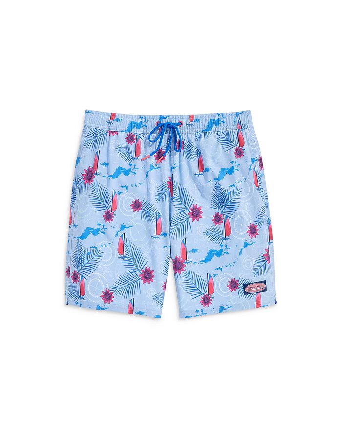 Vineyard Vines 7-inch Printed Chappy Swim Trunks In Cloud Red Multi