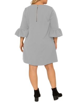 Plus Knit Flare Sleeve Dress