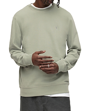 Allsaints Raven Slim Fit Crewneck Sweatshirt In Dark Sage