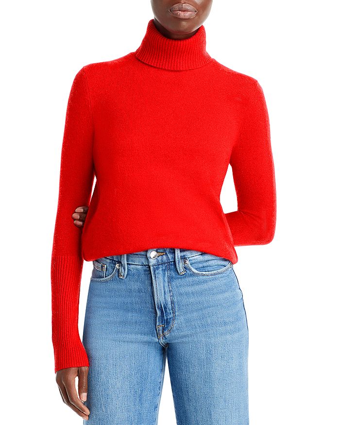 AQUA Cashmere Turtleneck Sweater - 100% Exclusive | Bloomingdale's