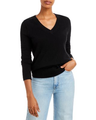 AQUA V-Neck Cashmere Sweater - 100 