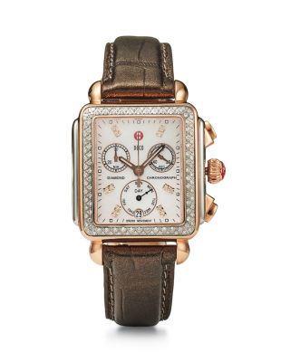 MICHELE Deco Chronograph, 33mm x 35mm | Bloomingdale display picture 1
