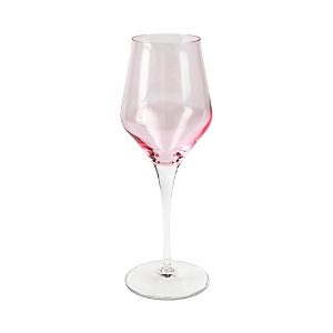 Vietri Contessa Pink Wine Glass In Pink