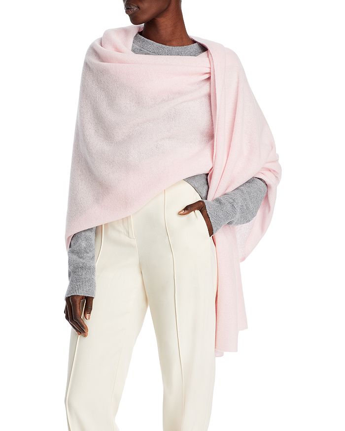 C By Bloomingdale's Cashmere Travel Wrap - 100% Exclusive In Cloud Rose