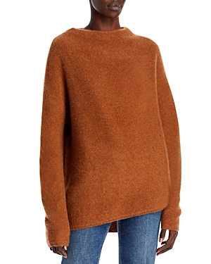 C By Bloomingdale's Brushed Cashmere Mock Neck Sweater - 100% Exclusive In Nutmeg