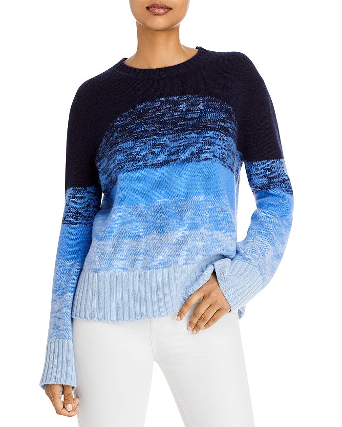 C by Bloomingdale s Cashmere Ombr Color Block Cashmere Sweater