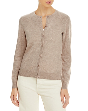 C By Bloomingdale's Cashmere C By Bloomingdale's Crewneck Cashmere Cardigan - 100% Exclusive In Sesame