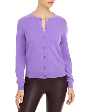 C By Bloomingdale's Cashmere Crewneck Cashmere Cardigan - 100% Exclusive In Wisteria