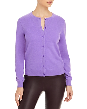 C By Bloomingdale's Crewneck Cashmere Cardigan - 100% Exclusive In Wisteria