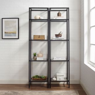 Crosley Sparrow & Wren Aimee 2 Piece Etagere Set, 2 Narrow Etageres 