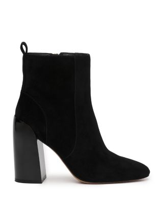 black booties square heel