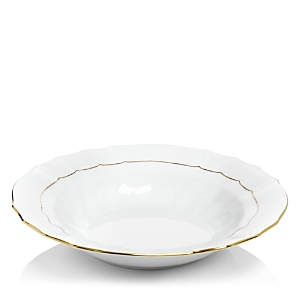 Herend Golden Edge 9.5 Rim Soup Bowl In White/gold