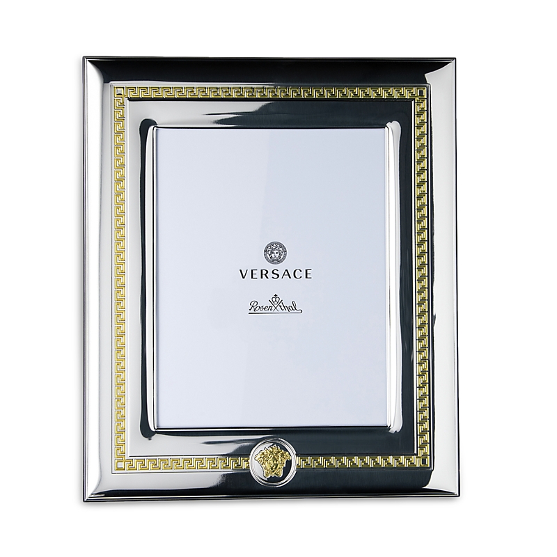 Versace Silver & Gold Photo Frame, 8" X 10" In Silver/gold