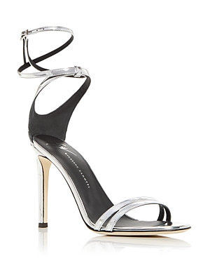 GIUSEPPE ZANOTTI WOMEN'S SHOT ANKLE WRAP HIGH HEEL SANDALS