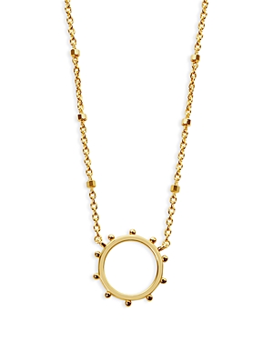 Argento Vivo Beaded Circle Pendant Necklace, 16-18
