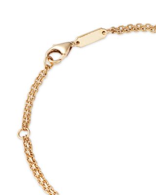 18K Yellow Gold Evil Eye Blue Sapphire & Diamond Double Chain Bracelet