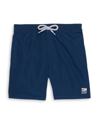 TOM & TEDDY - Boys' Solid Swim Trunks - Little Kid, Big Kid
