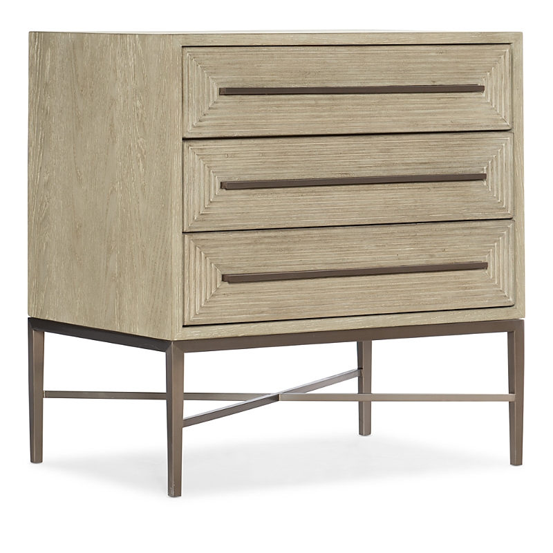 Hooker Furniture Cascade Three-drawer Nightstand In Taupe