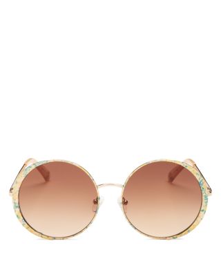 NWT LoveShackFancy Hawkins 58MM Round Sunglasses Love & Haights Polarized Trendy Round Sunglasses | Knockaround main image 4