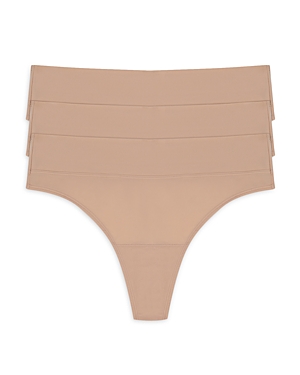 Natori Bliss Flex Thongs, Set Of 3 In Café
