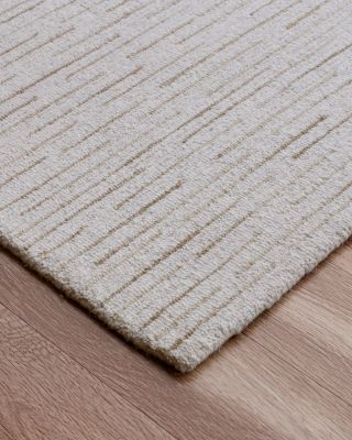 Hans Brushstroke Striped Area Rug, 93" x 117"