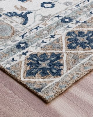 Hans Traditional Floral Mosaic Area Rug, 93" x 117"