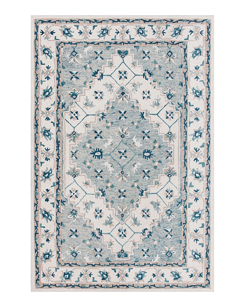 Photos - Area Rug Lr Home Hans Traditional Trailing Floral Medallion , 93 x 117 BABYL81787GRY7999