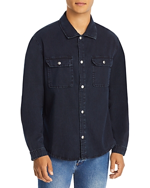 Frame Unison Denim Button-up Shirt In Washed Placid