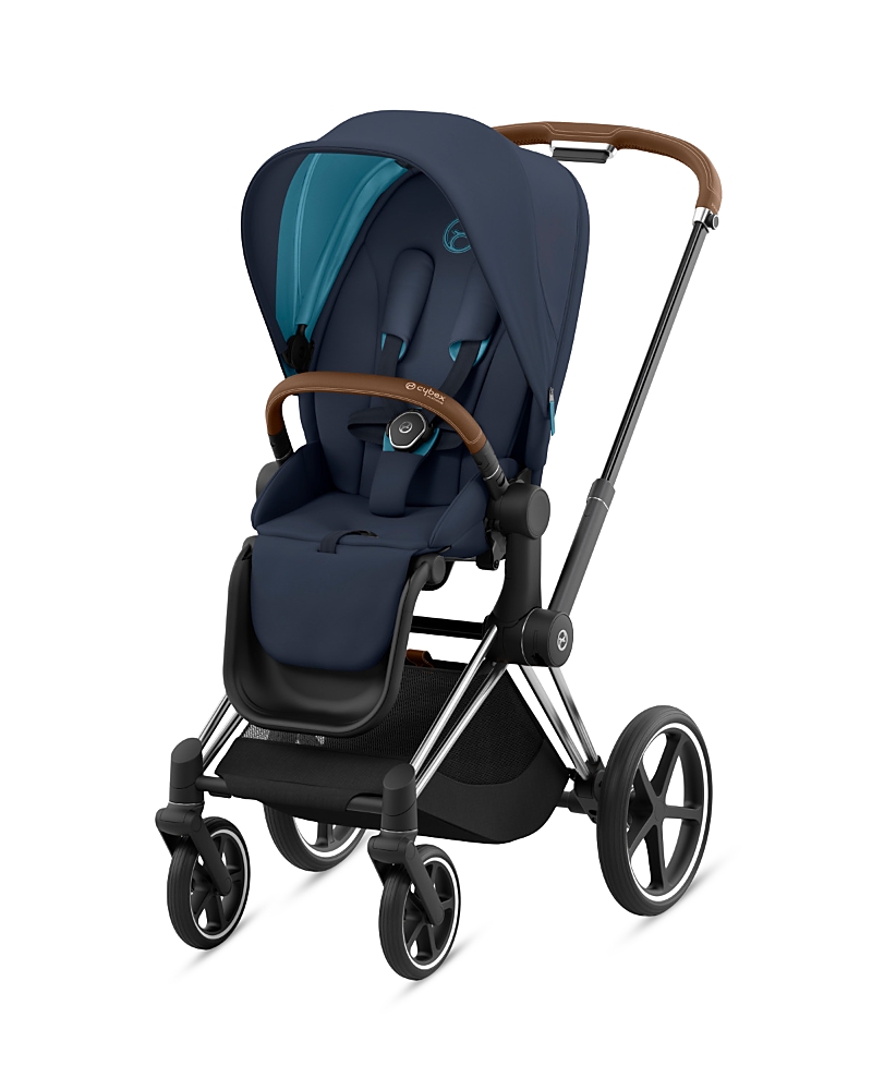 Cybex Priam 4 Stroller Chrome Frame with Brown Handle