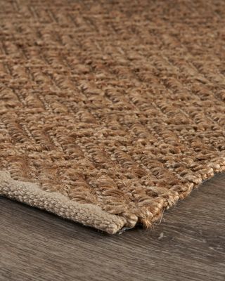 Origin Natural Jute with Detailed Chevron Threading Area Rug, 5' x 7'9"