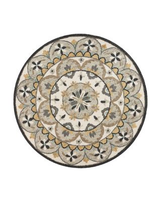 Lr Home Radiance Floral Awakening Round Area Rug, 6' x 6'