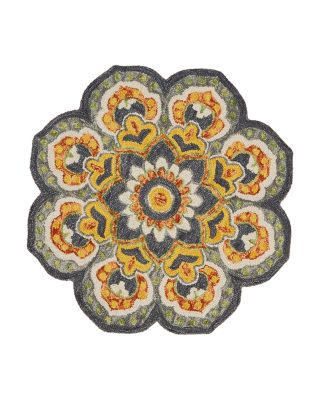 Lr Home Radiance Floral Sun Round Area Rug, 6' x 6'