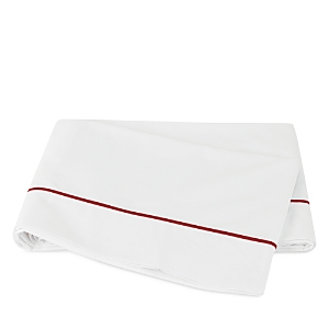 Matouk Bergamo Flat Sheet, King In Red