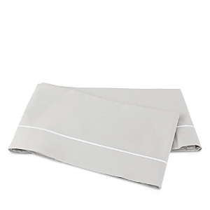 Matouk Bergamo Flat Sheet, King In Silver/white