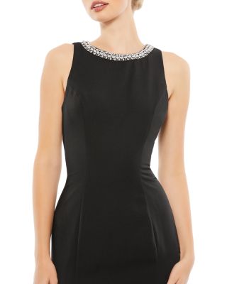 Embellished Neck Trumpet Gown