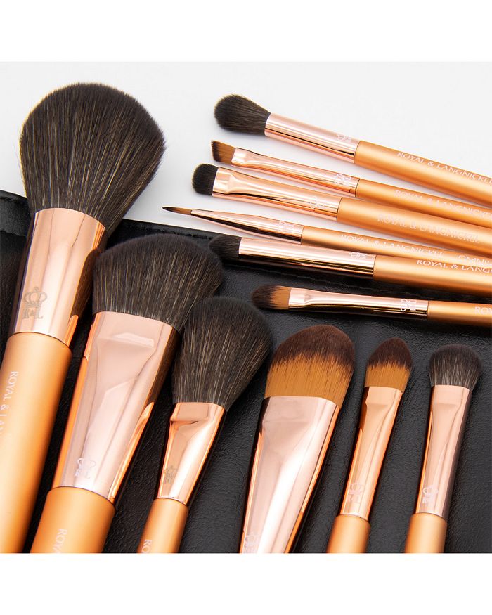 OMNIA® Brush Rose Gold Makeup Brush Wrap Gift Set Bloomingdale's