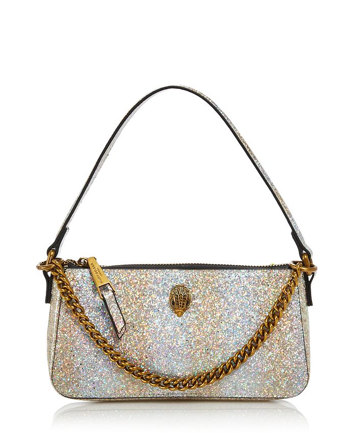 KURT GEIGER LONDON Shoreditch Glitter Pouchette Mini Bag | Bloomingdale's