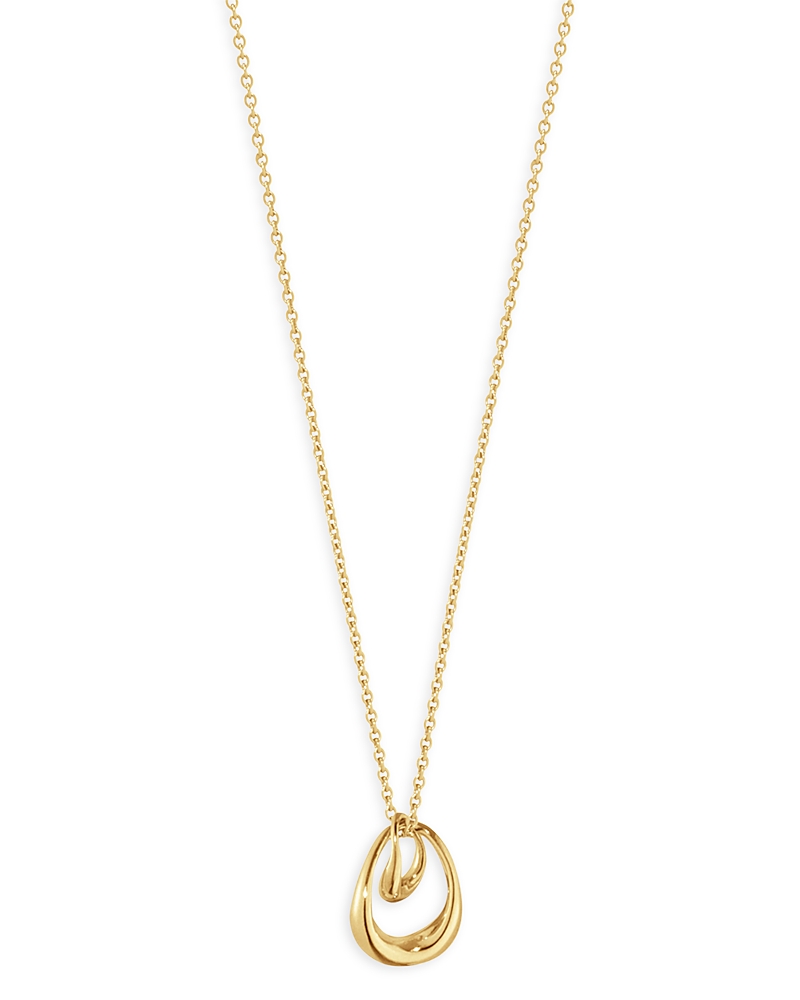 Georg Jensen 18k Yellow Gold Offspring Looped Pendant Necklace, 17.72 In Gold
