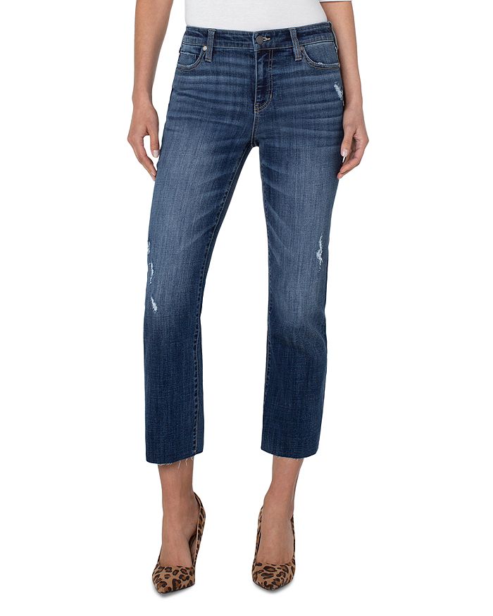 Liverpool Los Angeles - Kennedy High Rise Cropped Straight Leg Jeans in Wateree