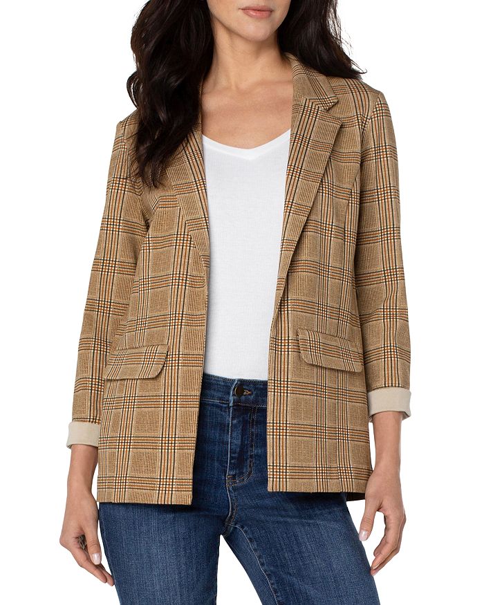 Liverpool Los Angeles Plaid Boyfriend Blazer Bloomingdale's