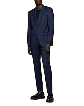 BOSS - H-Huge Tonal Windowpane Peak Lapel Slim Fit Suit