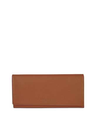 Longchamp Veau Foulonne Continental Wallet Leather Powder NEW