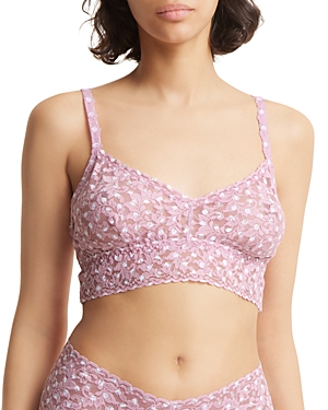 Hanky Panky Printed Retro Bralette In Pink Frosting