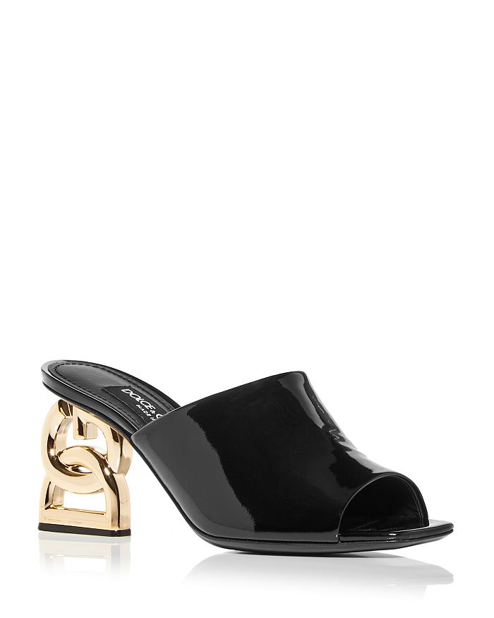 Dolce & Gabbana Logo High Heel Slide Sandals | Bloomingdale's