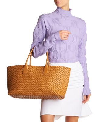 Cabat Medium Intrecciato Leather Tote Bag