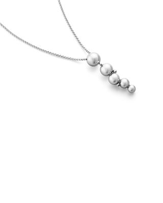 Sterling Silver Moonlight Grapes Linear Drop Pendant Necklace, 23.6"